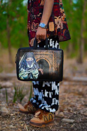 perfect blend of style and culture with our Moroccan leather laptop bag.